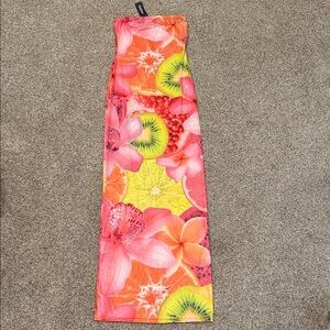 Boohoo Vibrant Floral Maxi Dress - Pink, Orange, Yellow